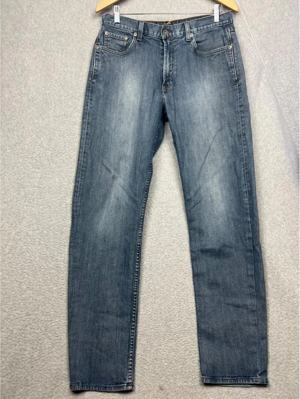 Y2K 90s Lucky Brand Dungarees Zen Straight Leg Jeans Womens Sz 32 Flap Pocket